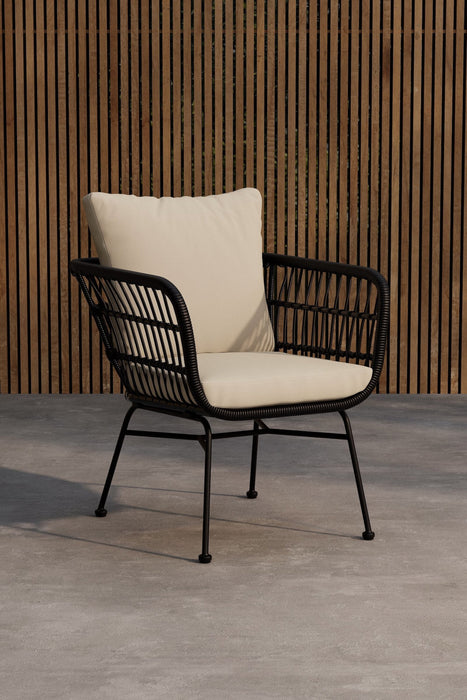 Nohr Tuinstoel Marison Rattan - Zwart - ThatLyfeStyle