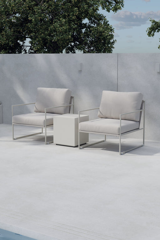 Nohr Loungeset Jorja Met 2 loungestoelen en tafel - Beige - ThatLyfeStyle