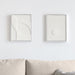 Kave Home Wandpaneel Brunella Wit reliëf, canvas 30 x 40cm, Set van 2 stuks