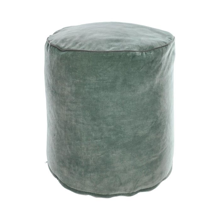 Kave Home Poef Brunetta Velvet - Turquoise - Rond