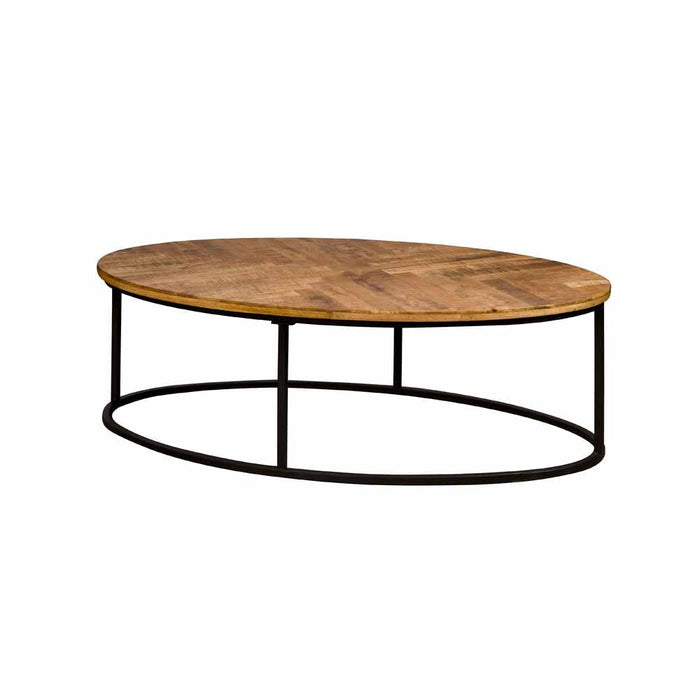 Tower Living Ovale Salontafel Viola Mangohout, 135 x 75cm - Naturel - Ovaal
