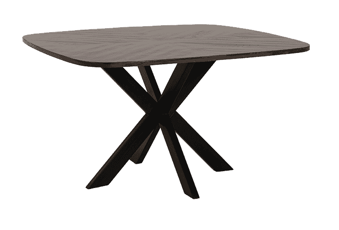 Tower Living Eettafel Silvi Mangohout 130 x 130 cm - Zwart - Ovaal