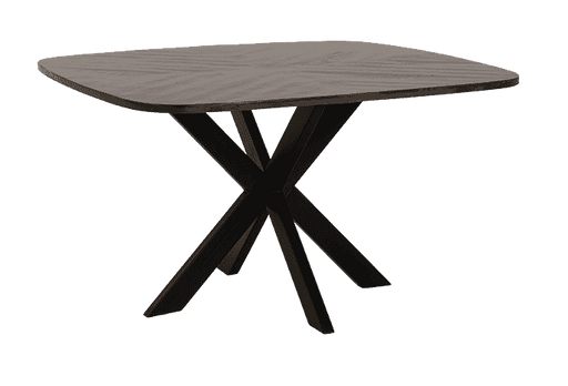 Tower Living Eettafel Silvi Mangohout, 130 x 130cm - Zwart - Ovaal
