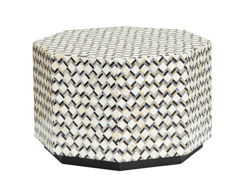 Tower Living Bijzettafel Brendola Bone inlay, 60 x 60cm - Beige - Rond