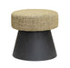 Tower Living Hocker Ossana Mangohout en stof, 50cm - Groen