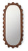 HKliving Ovale Spiegel Ripple Hout, 135 x 61cm - Donkerbruin - Ovaal