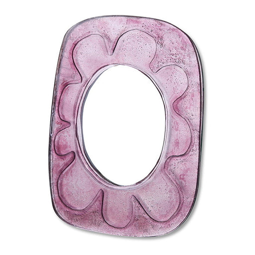 HKliving Spiegel Funky 34 x 30cm - Roze - Organisch