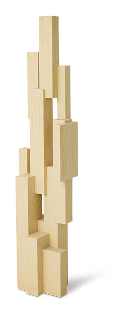 HKliving Sculptuur Skyscraper Sungkaihout, 98cm - Crème