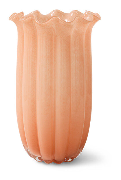 HKliving Vaas High Glas 38cm - Perzik