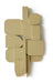 HKliving Wandpaneel Modernist Gevlochten palm, 100 x 55cm - Geel