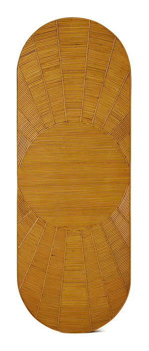 HKliving Wandpaneel Sun Rattan, 145 x 51,5cm - Naturel - Ovaal