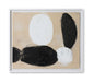 HKliving Schilderij Parallel 120 x 102cm - Beige,Wit,Zwart