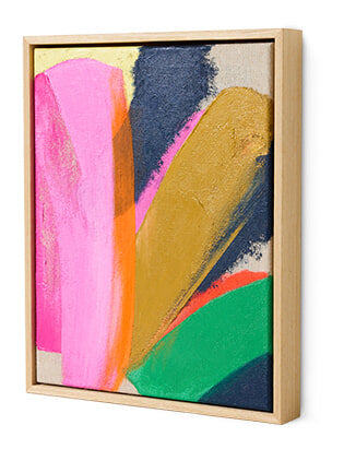 HKliving Schilderij Bright Lights Canvas, 25 x 31cm - Multicolor