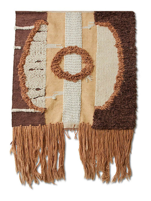 HKliving Wandkleed Beach Wol, 168 x 120cm - Bruin