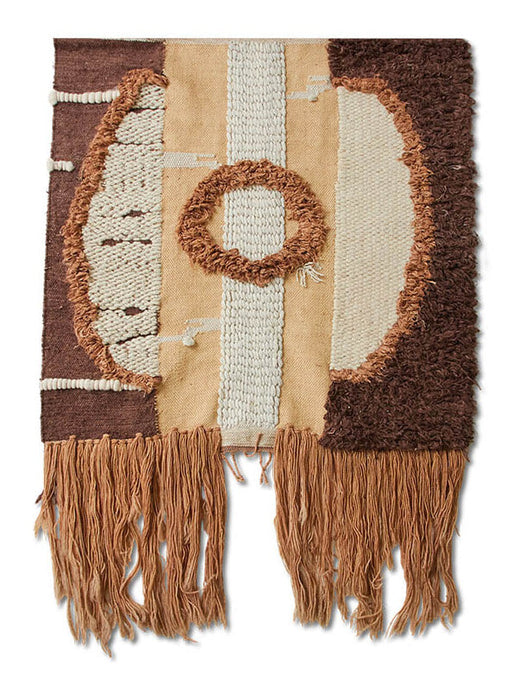HKliving Wandkleed Beach Wol, 168 x 120cm - Bruin