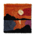 HKliving Wandkleed Sundown Wol, 120 x 120cm - Oranje