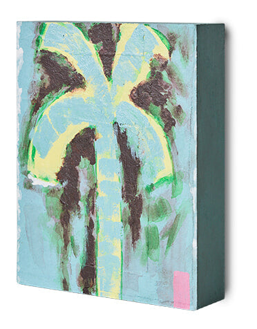 HKliving Wandobject Palmate 20 x 16cm - Lichtblauw