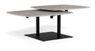 Bendt Salontafel Cendy Keramiek, Met 2 verstelbare bladen - Grijs - Vierkant - ThatLyfeStyle