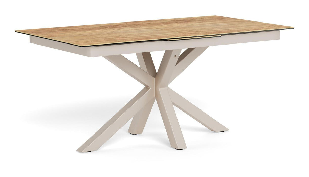 Bendt Uitschuifbare Eettafel Line Keramiek met eikenlook, 168/210 x 90cm - Naturel - ThatLyfeStyle