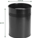 BRASQ Prullenbak - Afvalemmer - Papierbak - Rond - Metaal - Zwart 15 liter - ThatLyfeStyle