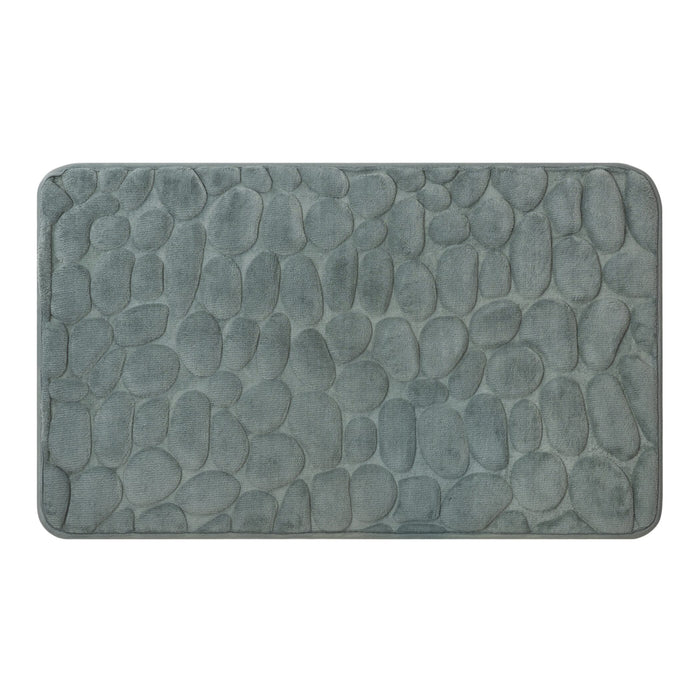 QUVIO Badmat met stenen patroon - Antislip - 50 x 80 cm - Grijs