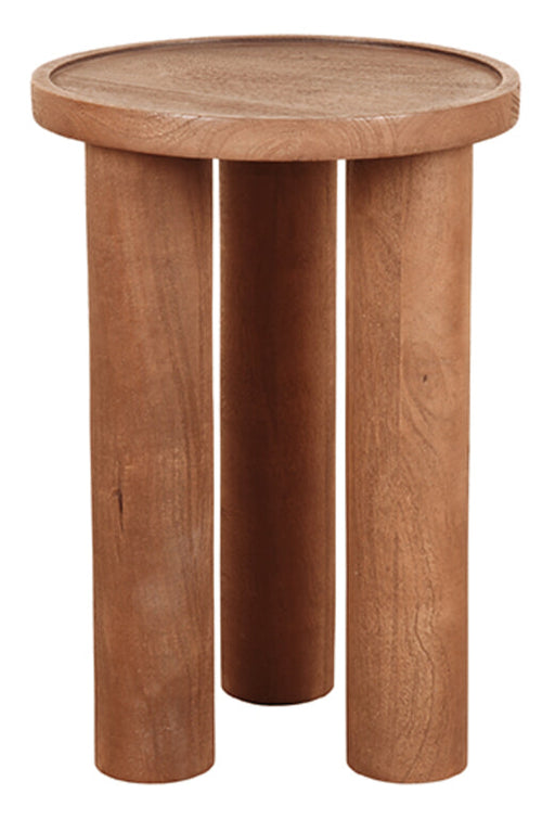 LABEL51 Ronde Bijzettafel Elly Mangohout 42 cm - Naturel