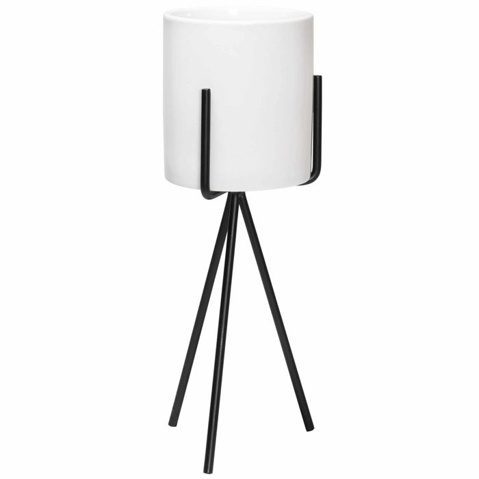 QUVIO Bloempot met metalen driepoot - Diameter 8,5 cm