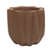 QUVIO Bloempot cement - 15 x 15 x 14 cm - Bruin