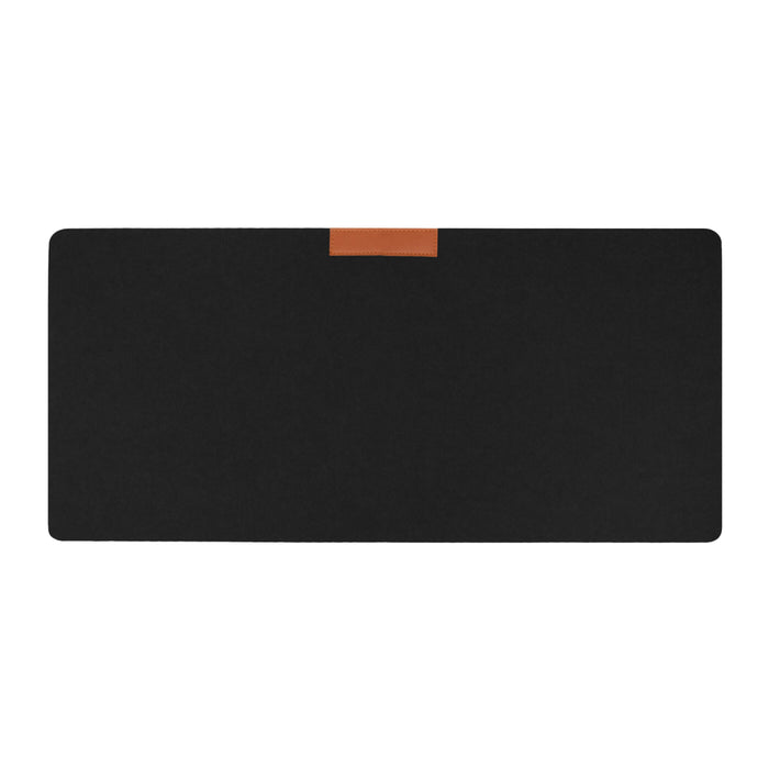 QUVIO Bureau onderlegger - Vilt - Zwart