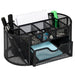 QUVIO Bureau organizer - 8 vakken + 1 lade - Draadstaal