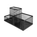 QUVIO Bureau organizer - 3 vakken - Staal
