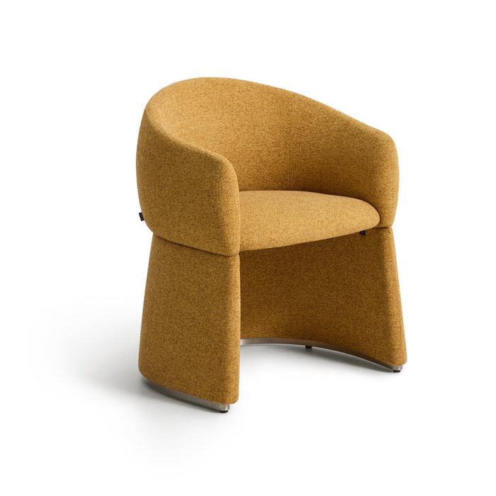 Kave Home Eetkamerstoel Bosca Chenille - Mosterdgeel