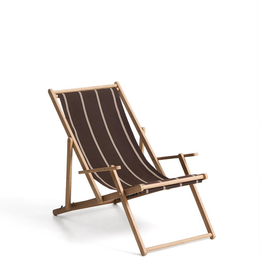 Kave Home Strandstoel Vilara Acaciahout - Bruin/Beige - ThatLyfeStyle