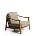 Kave Home Loungestoel Elunda Teakhout - Beige - ThatLyfeStyle