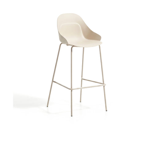 Kave Home Barkruk Sanile Kunststof - Beige (zithoogte 74cm)