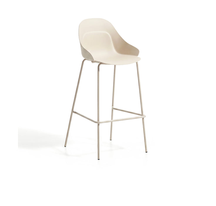 Kave Home Barkruk Sanile Kunststof - Beige (zithoogte 74cm)