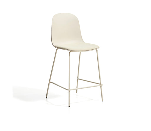 Kave Home Barkruk Debari Chenille en kunststof - Beige (zithoogte 65cm)