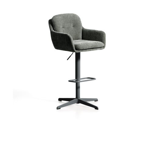 Kave Home Draaibare Barkruk Lexa Chenille - Groen (zithoogte 65-85cm)