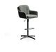 Kave Home Draaibare Barkruk Lexa Chenille - Groen (zithoogte 65-85cm)