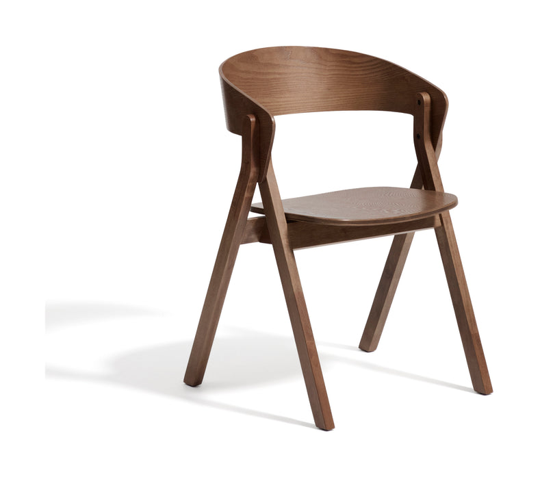 Kave Home Eetkamerstoel Godia Essenhout - Bruin