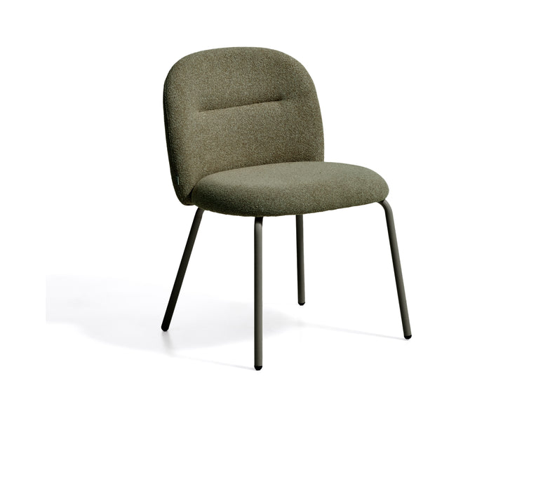 Kave Home Eetkamerstoel Arino Chenille - Groen