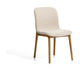 Kave Home Eetkamerstoel Elnor Chenille en eiken - Beige