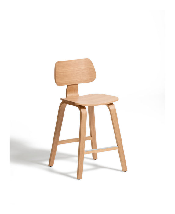 Kave Home Barkruk Gena Eiken (zithoogte 65cm) - Naturel