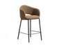 Kave Home Barkruk Maina Chenille - Bruin (zithoogte 65cm)