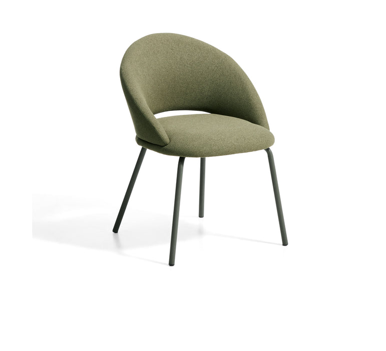 Kave Home Eetkamerstoel Bonali Chenille - Groen