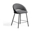 Kave Home Barstoel Bonali Chenille - Grijs (zithoogte 65cm)