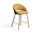 Kave Home Barstoel Bonali Chenille - Mosterdgeel (zithoogte 65cm)