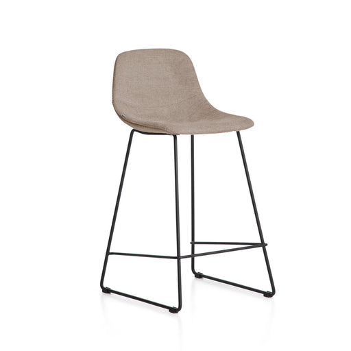 Kave Home Barkruk Zahara Stof - Bruin (zithoogte 66cm) - ThatLyfeStyle