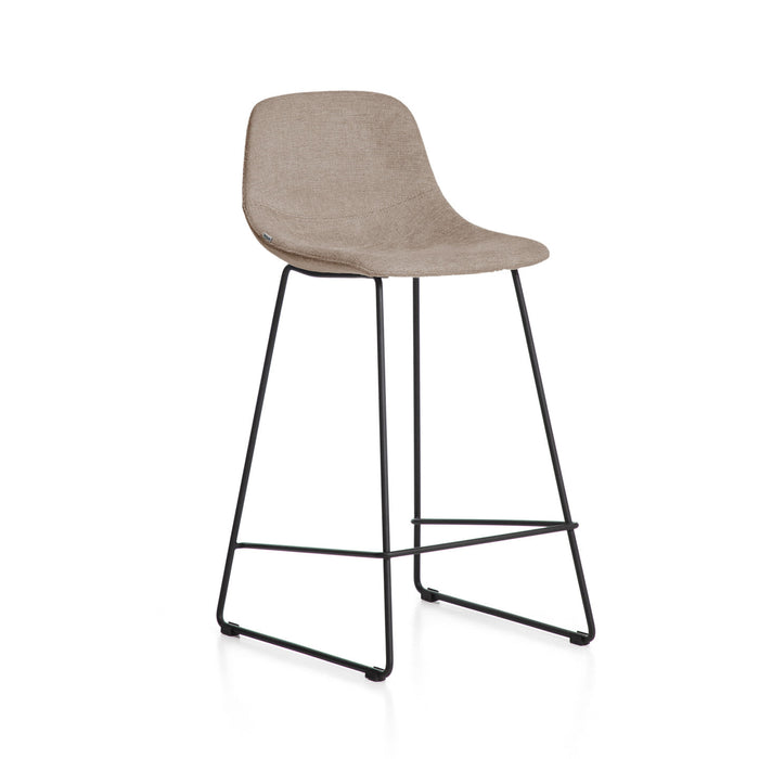 Kave Home Barkruk Zahara Stof - Bruin (zithoogte 76cm)