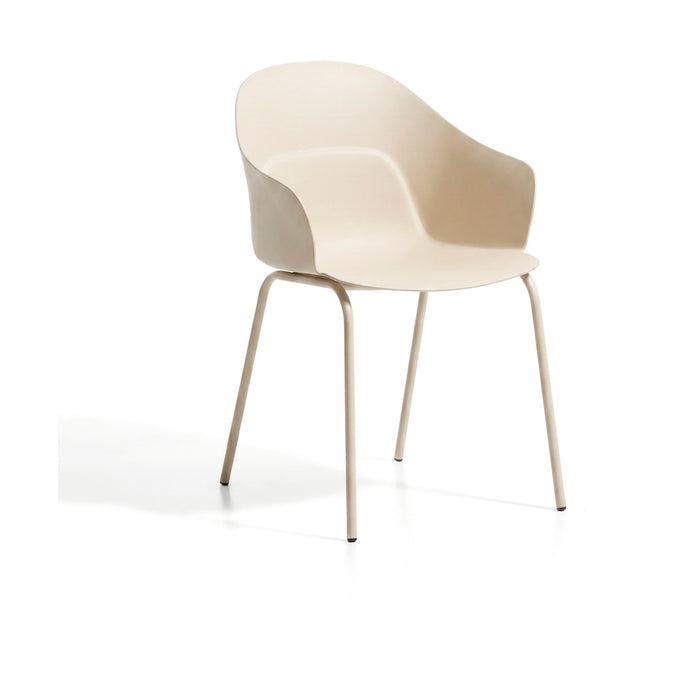 Kave Home Eetkamerstoel Sanile Kunststof - Beige